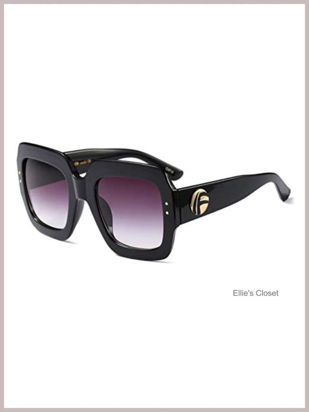 Oversized Retro Square Sunglasses Full Rim Gradient UV Protection Everyday Wear